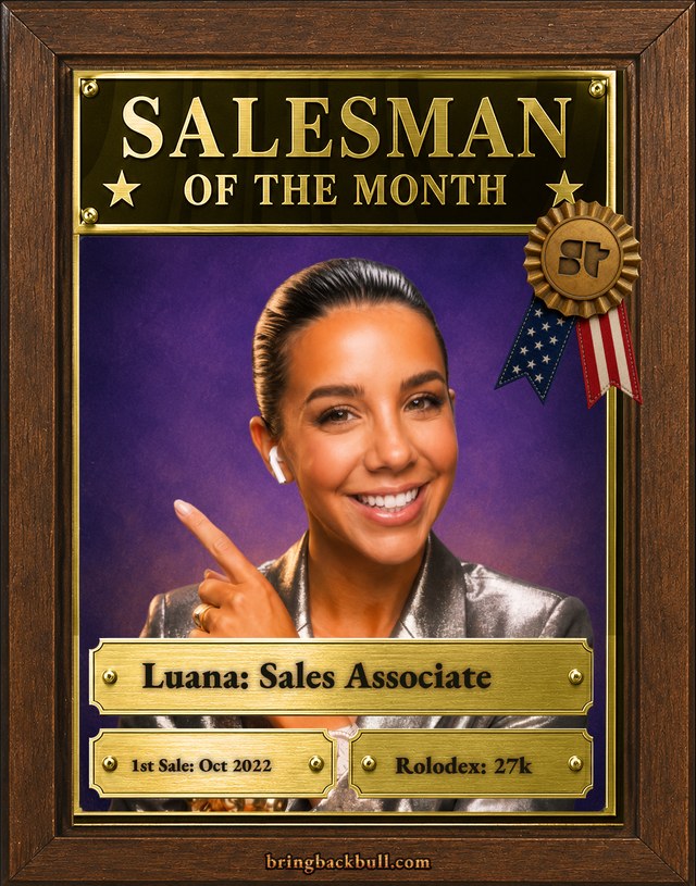 Bring Back Bull salesman placard